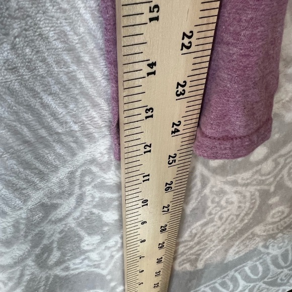 ORGANIC BEAUTIFUL! LONG SLEEVE TEE T SHIRT TOP LAVENDER PINK PALE BLUE SCROLL L - Picture 8 of 11